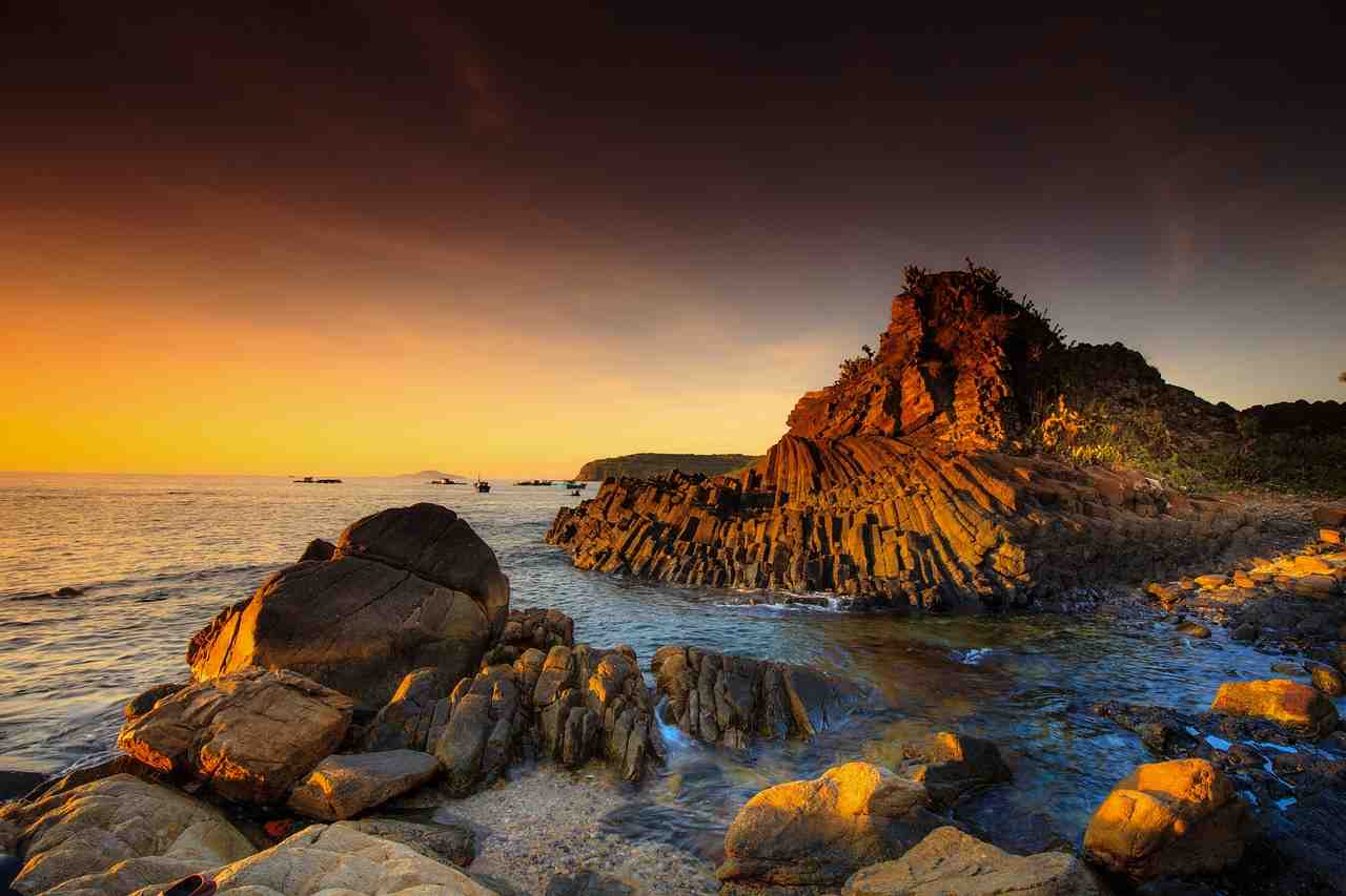 mer, côte rocheuse, cliff